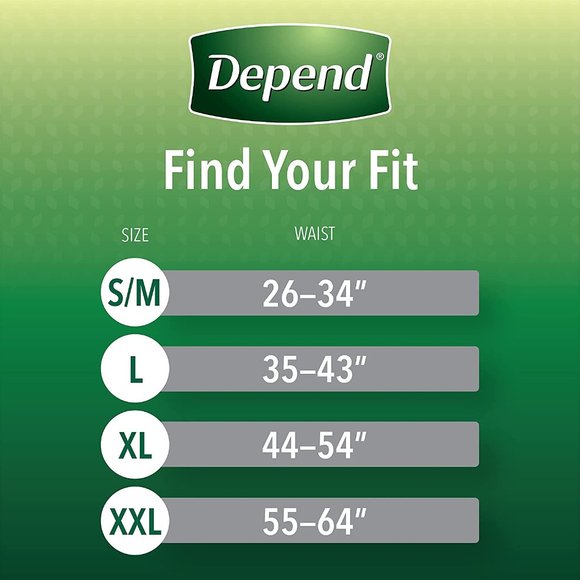 DEPEND fit Flex adult incontinence underwear for men Size XL grey, 26 count - Picture 3 of 7